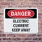 Signmission Electric Current Keep Away Danger Sign, Plastic, 10in W x 7in L, 2PK OS-2PACK-DS-P-710-L-1945 - alternate 4